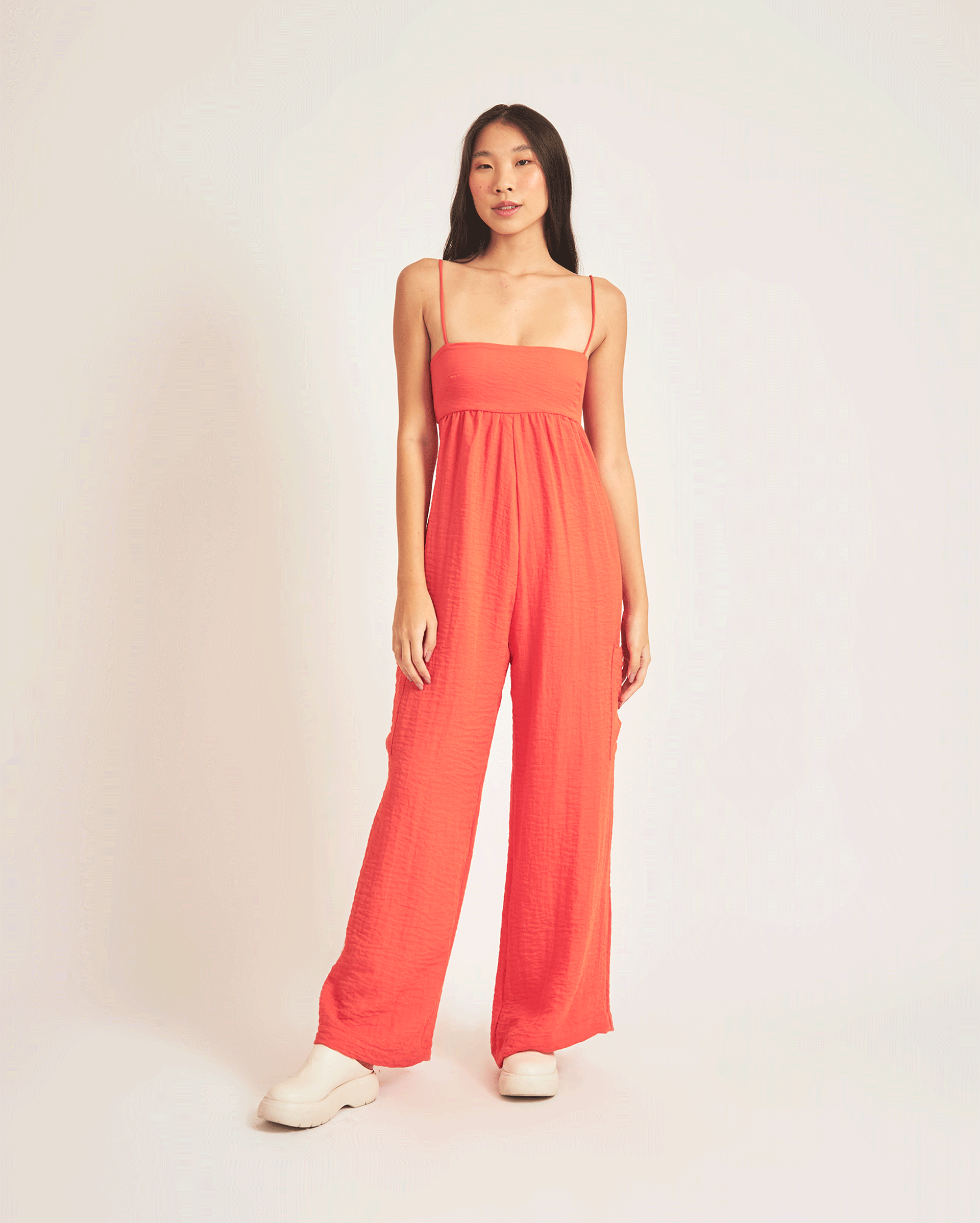 orange jumpsuit bershka