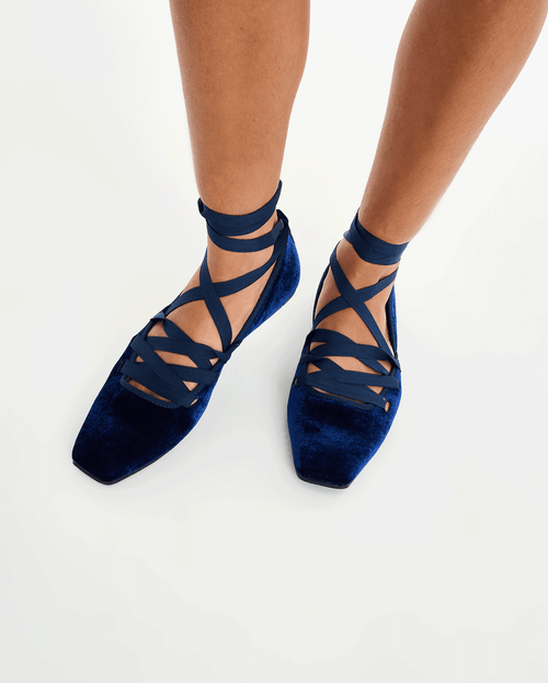Blue Anastasia Ballet Shoes